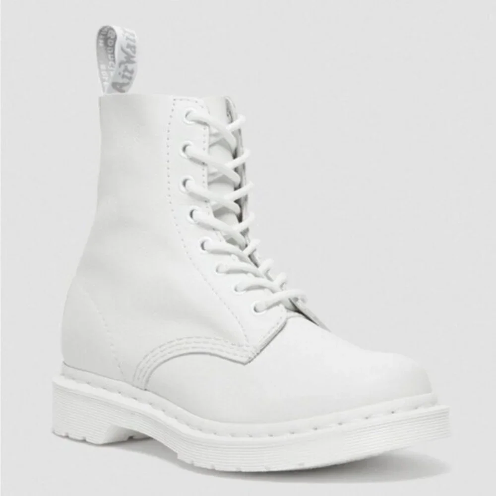 Dr. Martens White Mono 1460 lace up boots size 5